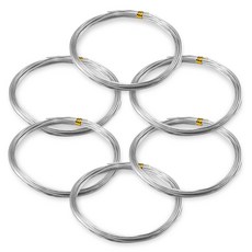 코히모 와이어 공예 철사 공예용 알루미늄 2.0MM x 5M 6개 세트 3W170, 1세트, 실버