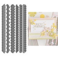 DzIxY 다양한 할로우 테두리 레이스 금속 커팅 다이 카드 제작 키트 엠보싱 종이 컷 세트 스크랩북 스텐실 용품 기계 템플릿 301341 8852325197, DzIxY 1022