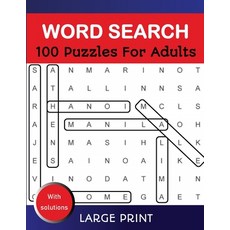 Word Search Puzzles For Adults Large Print With Solutions: Word Search Book for Adults Teens 100 Pu... Paperback, Independently Published, English, 9798706581329