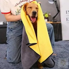 스토어-다유 펫타올자재 애완용품 퀵 드라이 강아지 고양이 펫타올, 옐로우_S, 1개