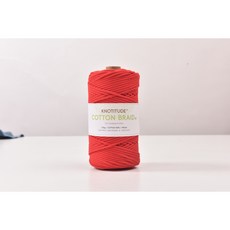 3mm 고급 마크라메실 순면우동사 100m 네트백 스트링 컬러우동실 코튼 브레이드 색실, 20-Apple-Red