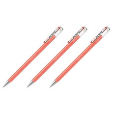 펜텔 매트홉 젤잉크펜 K110, 3개, 코랄 핑크