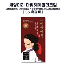 새앙머리 새치 염색약 한방 다빛 5S(자연갈색) 염모제, 2개, 흑갈색 3S