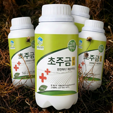 초주금 골드 고농축 천연재료 (제초제 농약 아님), 4개, 500ml