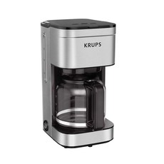KRUPS 최신 모델 드립 커피 메이커 유리 실버, 10-Cup, Glass
