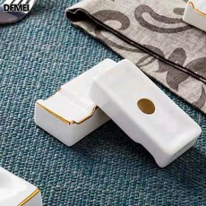 DFMEI 中式復古餐具套裝碗盤碟具高腳碗骨瓷輕奢高檔酒店擺臺DIY, 1個, 筷子架, 參考詳情