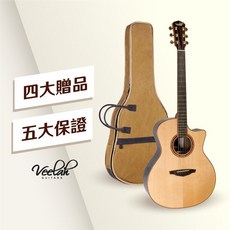Veelah V5 GAC 民謠吉他 40吋 雲杉單板 玫瑰木背側, 1個