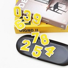 의류 숫자 노랑 패치, 빠른배송