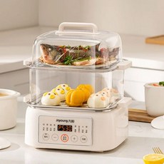 전기 찜기 조림 요리 통합 대용량 찜기 가정용 다기능 다층 아침 식사 기계, 옵션 1, Stainless st l