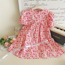 여아 꽃무늬 원피스 공주 드레스 유아 아기 면원피스 봄 여름 외출복 2026