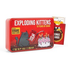 해외 Exploding Kittens 익스플로딩 키튼 카드게임 확장팩 임플로딩 성인&청소년&아이 이용 가능 미국매장정품+ 1725101