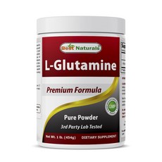 Best Naturals L-谷氨酰胺粉, 454g, 1罐
