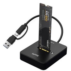 수피 M.2 NVMe SSD Gen2 10G 고속 도킹스테이션 인클로저 외장케이스 방열효과, 1개, SD02A