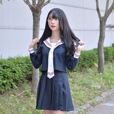 (대여)교복몰 교복 긴팔 스트라이프 마린 세라복 청춘