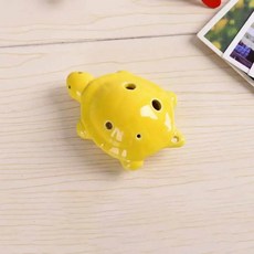 그라디언트 색상 오카리나 세라믹 6 홀 거북이 작은 도자기 플루트 알토 AC 톤 초보자 관광 기념품 교육 완, 02 Yellow, 1개