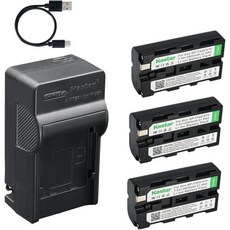 카스타 4개 세트 배터리 및 AC USBC 충전기 GVM 800D 1000D 1200D 1500D와 호환 아마란 ALM9 ALH198 고독스 ML60 ML60Bi LED500W, 1 Charger + 3 Batteries