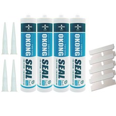 오공 다용도 무초산 실리콘 백색 칼날 세트, 4개