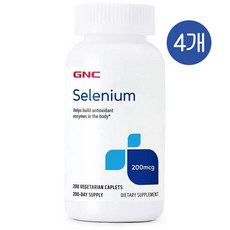 지엔씨 셀레늄 200mcg GNC Selenium, 200정, 4개