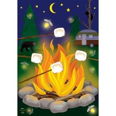Briarwood Lane Campfire S'mores Summer House Flag, 캠프파이어 스모어스