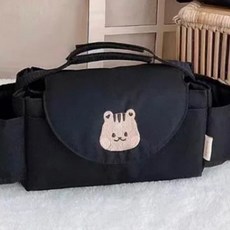 GoGraphy 韓國ins嬰兒推車掛包 手推車置物袋 嬰兒推車掛袋 寶寶推車包 媽媽包 推車配件, 松鼠款, 1個