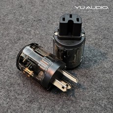 YU AUDIO 鍍銠美規三芯電源插頭, 1個, 公頭/1個