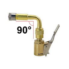 밸브 코어 노즐 연장 로드 세트 45 /90 /U자형 타이어 인플레이션 연장 스템 커넥터 자전거 오토바이 자동차 액세서리, 90 Degree Extension