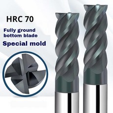 HRC70 CNC 카바이드 엔드 밀 불평등 나선 효율적인 텅스텐 커터 4 플루트 금속 강철 가공 도구 6 8 12 14 20mm 라우터 비트, 02 10PCS, 07 3X8X4X50