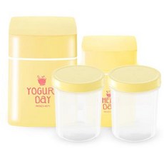 BPA FREE 중탕 요거트 제조기 치즈 메이커 노랑 세트 기계 간단한 식품