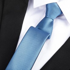 領帶男士正裝商務黑色光面窄拉鍊職業結婚新郎韓版拉鍊手打領帶6釐米海藍細紋手打默认颜色