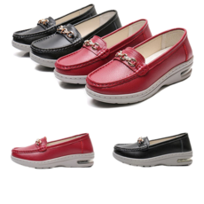 Montheria 천연 가죽백세건강 에어볼컴포트화 효도화