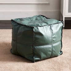 가죽빈백 소파 1인용 1인 좌식 원룸 싱글 빈팩, 짙은 녹색 기술 직물 직물A, 1개