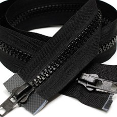 투웨이점퍼지퍼 개이빨8호 100cm (검정) 비슬론지퍼, 검정, 1개