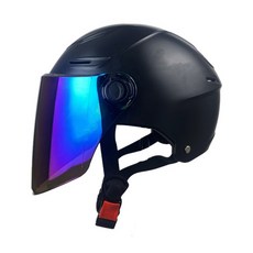 초대형 반모 헬멧 전동킥보드 안전모 빅사이즈 여름용 통풍 경량 헬멧, 1개, 블랙-자외선차단컬러안경80대두