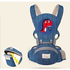 alebao可橫抱可後揹三合一收納型腰凳背巾 多功能嬰兒背帶 寶寶背巾 嬰兒背巾 腰凳背帶, 藍色腰凳背帶