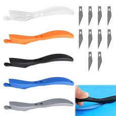 롤지 커터기 종이 커팅기 랩핑 페이퍼 커팅 도구 랩 비닐 공예지용 슬라이딩 블레이드 장치 홈 오피스용 간편한 휴대용 커터 10개의 추가 교체용 블레이드와 멀티 컬러 세트 포함, 롤지 커터기 종이 커팅기 랩핑 페이퍼 커팅 도구 랩 비