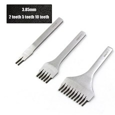 가죽 공예 사선 플랫 컷 홀 펀치 프랑스 스타일 절단 스티칭 펀치 도구 3.38mm 3.85mm 3.0mm 2.7mm, 1개