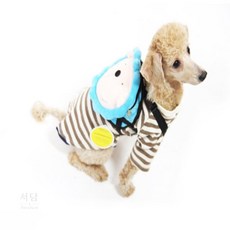 서담 사자 하네스 가방 강아지배낭, 하늘-S