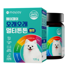 강아지 영양제 종합 멀티 애견 노견 오래오래 멀티튼튼 메이제이 120g, 1개, 종합영양제, 70정