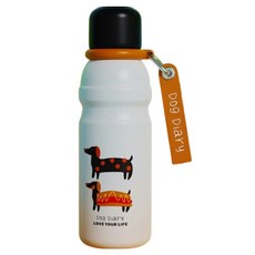 StarR 도그 다이어리 보온 텀블러, 블랙, 1개, 600ml