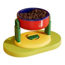 寵物碗 可升降 底部吸盤固定 三擋調節, 三擋調節-紅藍色, 1個