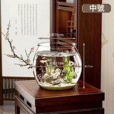 魚缸家用客廳透明水族箱加厚塑料金魚缸觀賞生態造景缸桌面收納盒, 1個, 居家裝飾強推PET高透耐摔