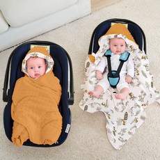 미라클 베이비 유아용 사계절순면 카시트 겉싸개 90 x 90cm