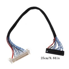 피치 250mm 길이 500mm 블랙 LVDS 라인 케이블 유지보수/수리 상점과 호환됨 17인치 및 19인치 1280x1024 LCD 패널과 잘 호환됩니다, 1개, 4NB500929_CMY