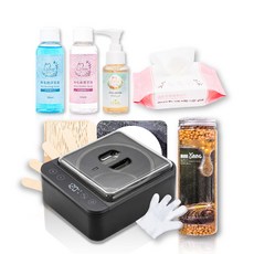 MINI YANG 低痛感星空熱蠟除毛清潔保養3件組 (永夜熱蠟機 琉沙金蠟豆 木棒 清潔3件組), 400g, 1個