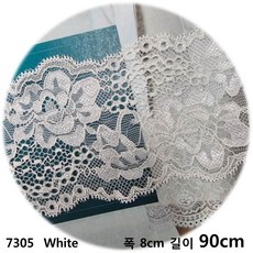 DKLACE-7305 / 자가드 스판 레이스 / (폭 8cm 길이 1yd / 5yd / 10yd기준), 5개, Color4