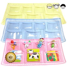 두돌 촉감발달 누빔 헝겊 책꽂이 2단 포켓 헝겊완구 6개월아기촉감놀이, 분홍, 상세페이지참조