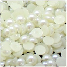 EP 공예재료 비즈 반쪽진주 (아이보리)
