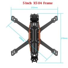 GEPRC GEP-Vapor-X 프레임 O4 5 6인치 드론 카본 파이버 RC FPV 쿼드콥터 헬리콥터 교체 부품, 02 Vapor-X5 O4