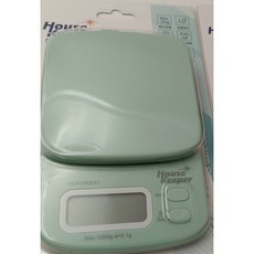 妙管家電子調理秤 (蜜桃粉) (薄荷綠) 低電指示 自動關機, 綠, 1個