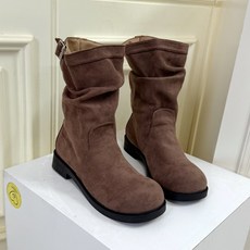 유컬리 2ver 셔링부츠 미들부츠